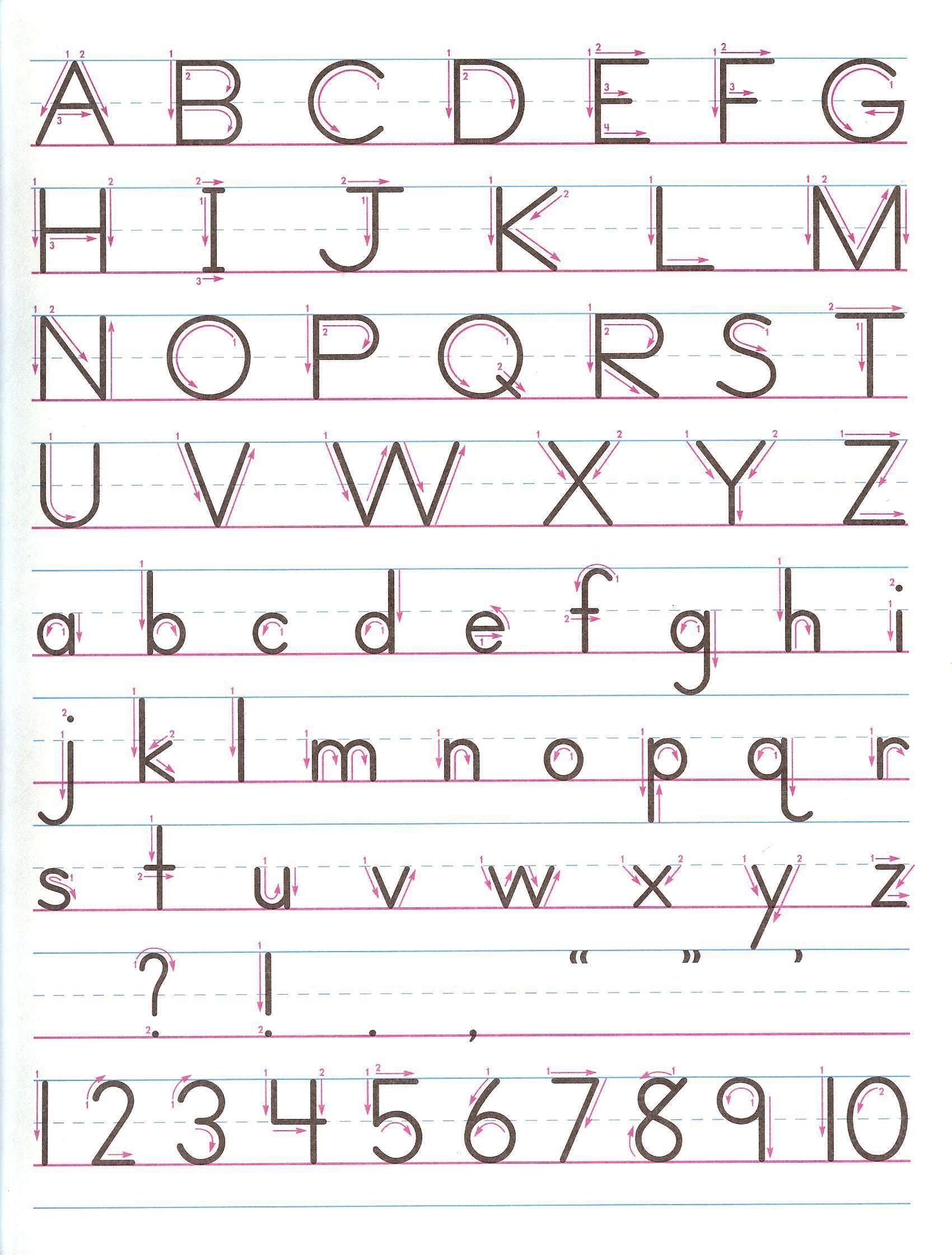 Printable Handwriting Without Tears Letter Formation Printable Word 