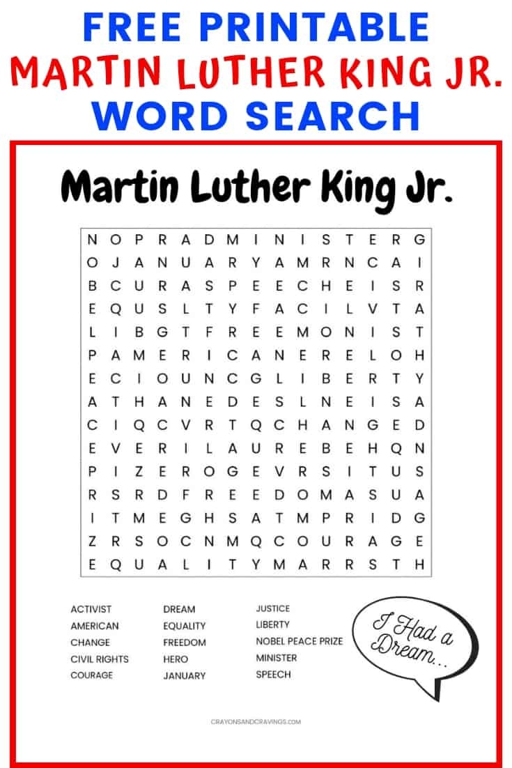 Free Printable Martin Luther King Jr Worksheets Free Printable