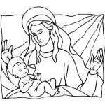 Mary And Baby Jesus Coloring Page | Free Printable Coloring Pages   Free Printable Christmas Baby Jesus Coloring Pages