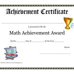 Math Achievement Award Printable Certificate Pdf | Math Activites   Free Printable Swimming Certificates For Kids