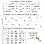 Math Worksheets For Kids   Number Bonds To 100   Free Printable Number Bonds Worksheets For Kindergarten