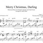 Merry Christmas, Darling (Plié)   Piano Solo Christmas Sheet Music   Free Printable Christmas Sheet Music For Piano