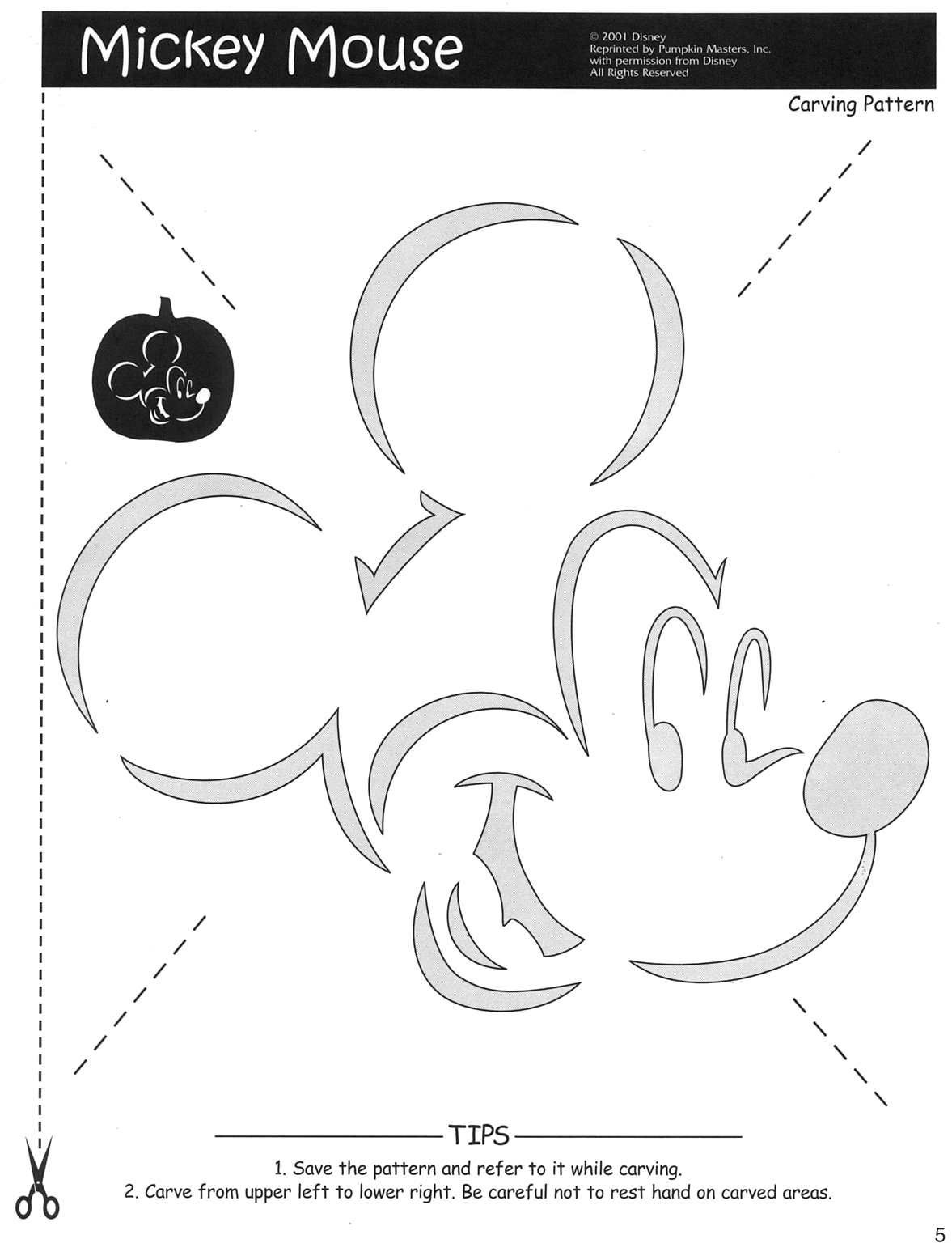 Mickey Mouse Pumpkin Stencil | Mickey Mouse Pumpkin Carving Patterns - Pumpkin Patterns Free Printable