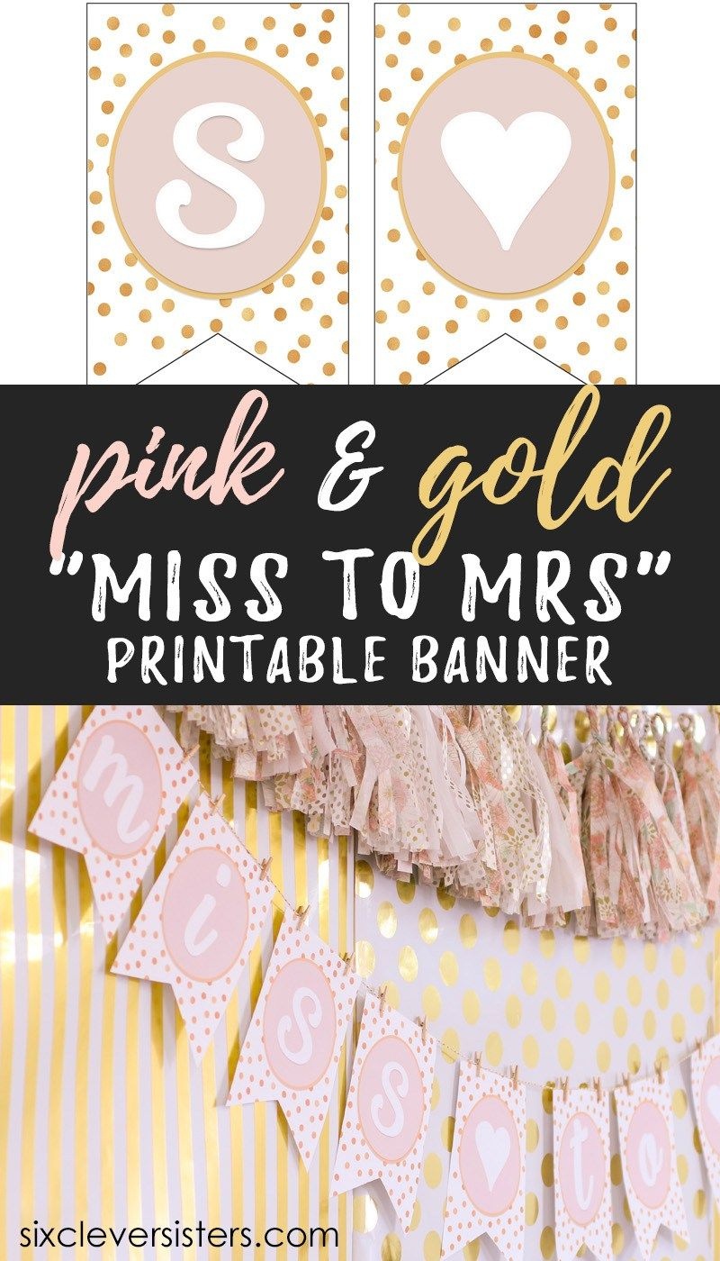 Miss To Mrs Banner - Free Printable | {Wedding Bells} | Wedding - Free Printable Miss To Mrs Banner