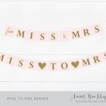 Miss To Mrs Banner Instant Download Printable Party Banner | Etsy   Free Printable Miss To Mrs Banner