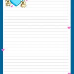 Miss You Love Letter Pad Stationery | Lined Stationery | Free   Free Printable Lined Stationery