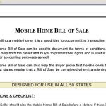Mobile Home Bill Of Sale Template   Kaza.psstech.co   Free Printable Bill Of Sale For Mobile Home