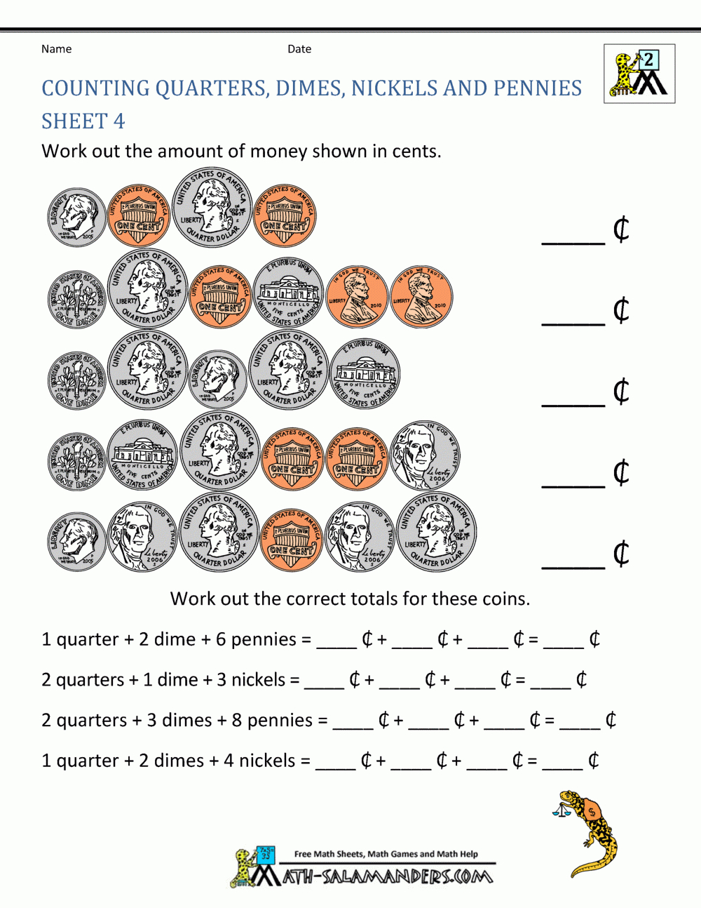 Money Worksheets For Kids 2Nd Grade - Free Printable Money For Kids