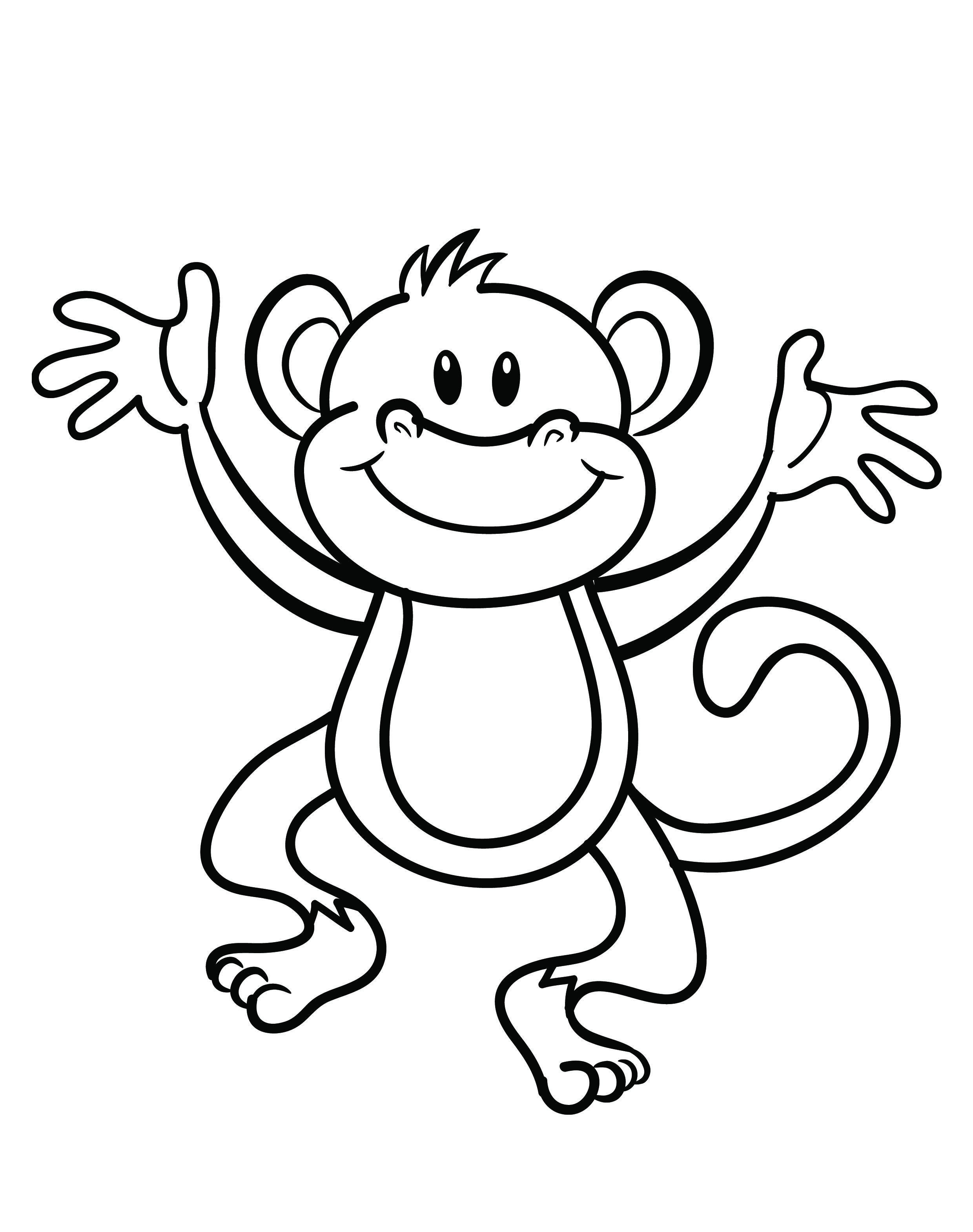 Monkey Coloring | Coloring Page | Monkey Coloring Pages, Monkey - Free Printable Monkey Coloring Pages