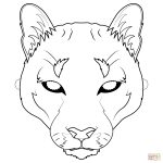 Mountain Lion Mask Coloring Page | Free Printable Coloring Pages   Free Printable Lion Mask
