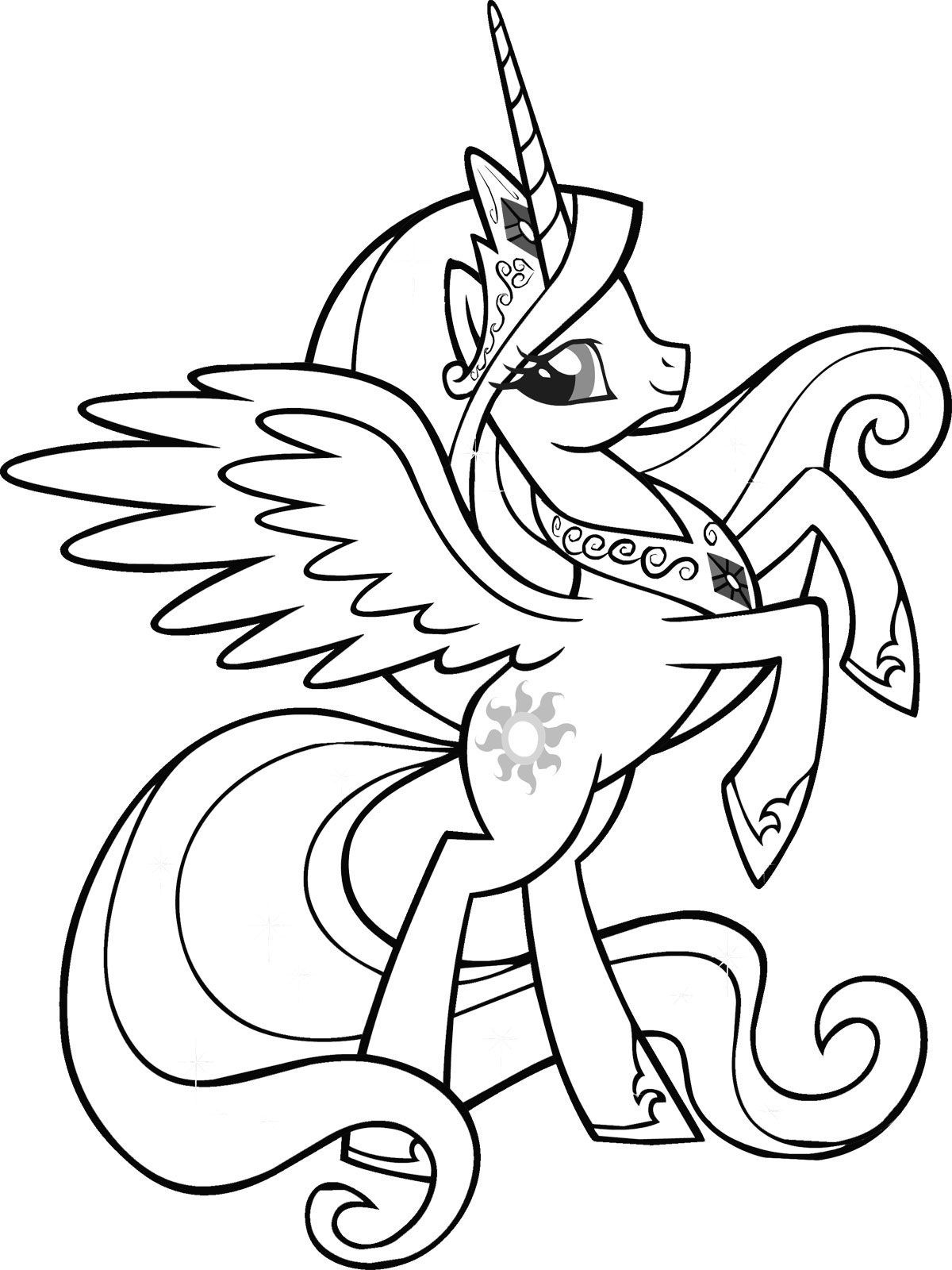 My Little Pony Princess Coloring Pages: My Little Pony Friendship Is - Free Printable My Little Pony Coloring Pages