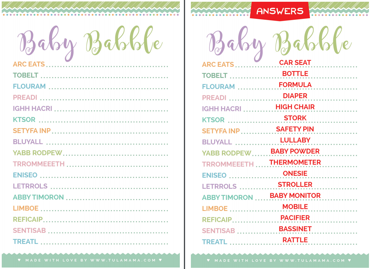 New Mom Approved Cute Free Printable Baby Shower Games - Free Printable Baby Shower Games With Answer Key