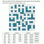 Number Fill In Puzzles   Free Printable Easy Fill In Puzzles