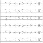 Number Tracing – 1 10 – Worksheet / Free Printable Worksheets   Free Printable Preschool Name Tracer Pages