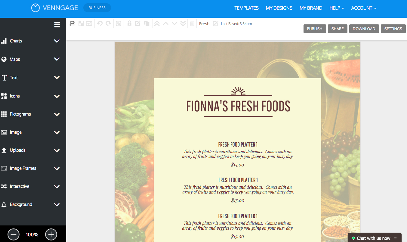 Online Menu Maker - Make A Menu With Venngage - Free Online Printable Menu Maker