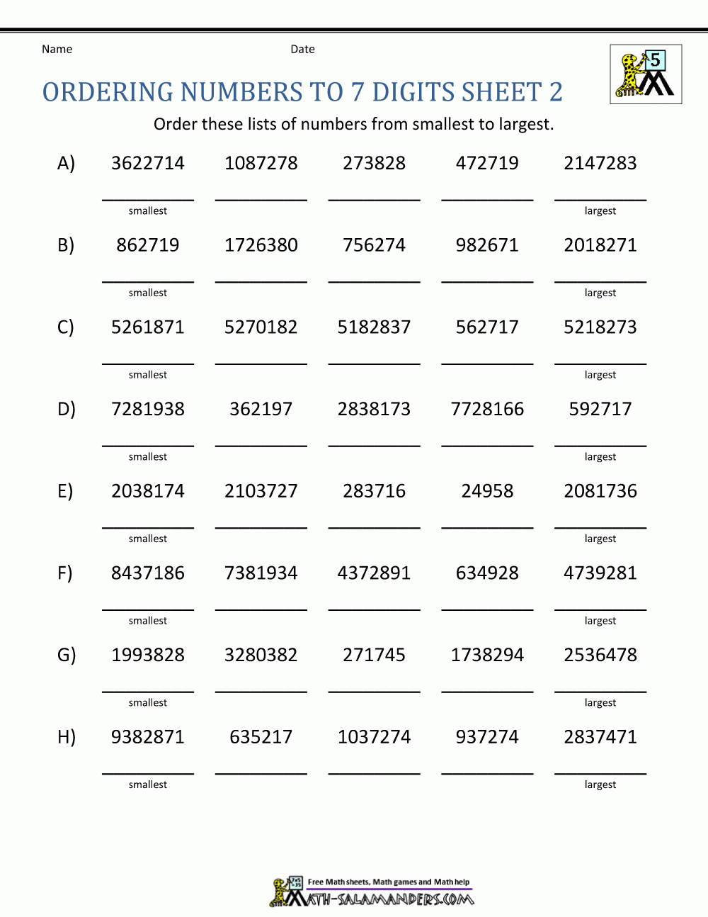 Free Printable Integer Worksheets Grade 7 Free Printable