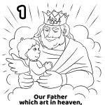 Our Father Which Art In Heaven, Hallowed Be Thy Name Coloring Page   Free Printable Lord&#039;s Prayer Coloring Pages