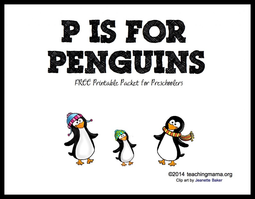 P Is For Penguins-- Letter P Printables - Free Printable Penguin Books