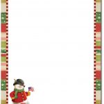 Patriotic Snowman Letterhead | Christmas Stationery | Christmas   Free Printable Snowman Stationery