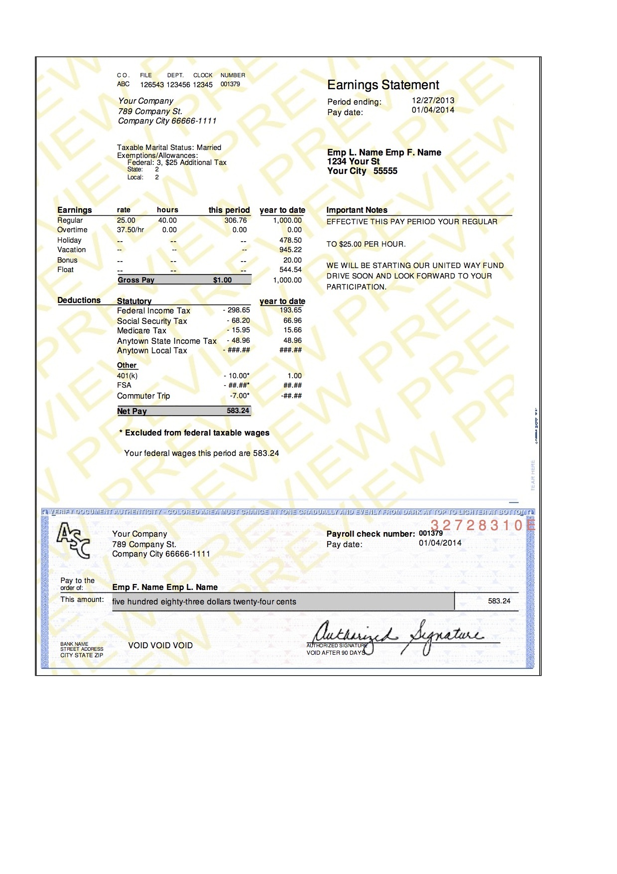 Pdf Canada 022 Paycheck Modern Excel Blank Printable Pay Stub Free - Free Printable Pay Stubs Online