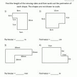 Perimeter Worksheet   Not All Measurements Given (Higher Level   Free Printable Perimeter Worksheets 3Rd Grade