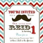 Photo : Mustache Or Bow Baby Image   Free Printable Mustache Invitations