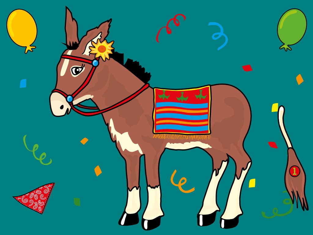 Pin The Tail On The Donkey Drawing At Paintingvalley | Explore - Pin The Tail On The Donkey Printable Free