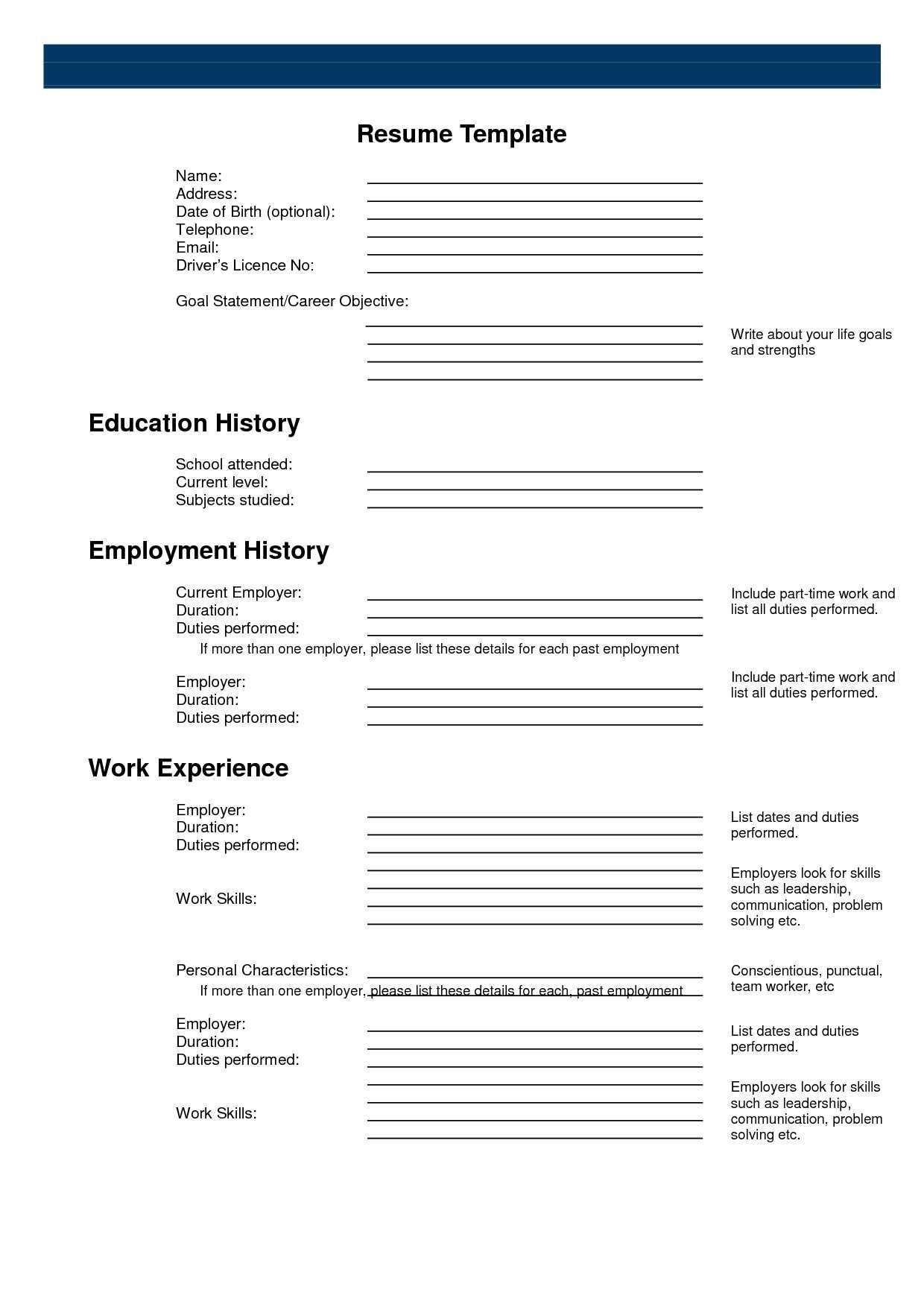 Pinanishfeds On Resumes | Free Printable Resume, Free Printable - Free Printable Resume