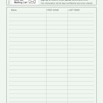 Pinconstant Contact On Grow Your Email List | List Template   Free Printable Sign Up Sheet