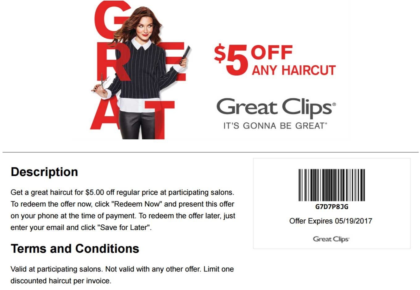 Printable Coupon For Great Clips