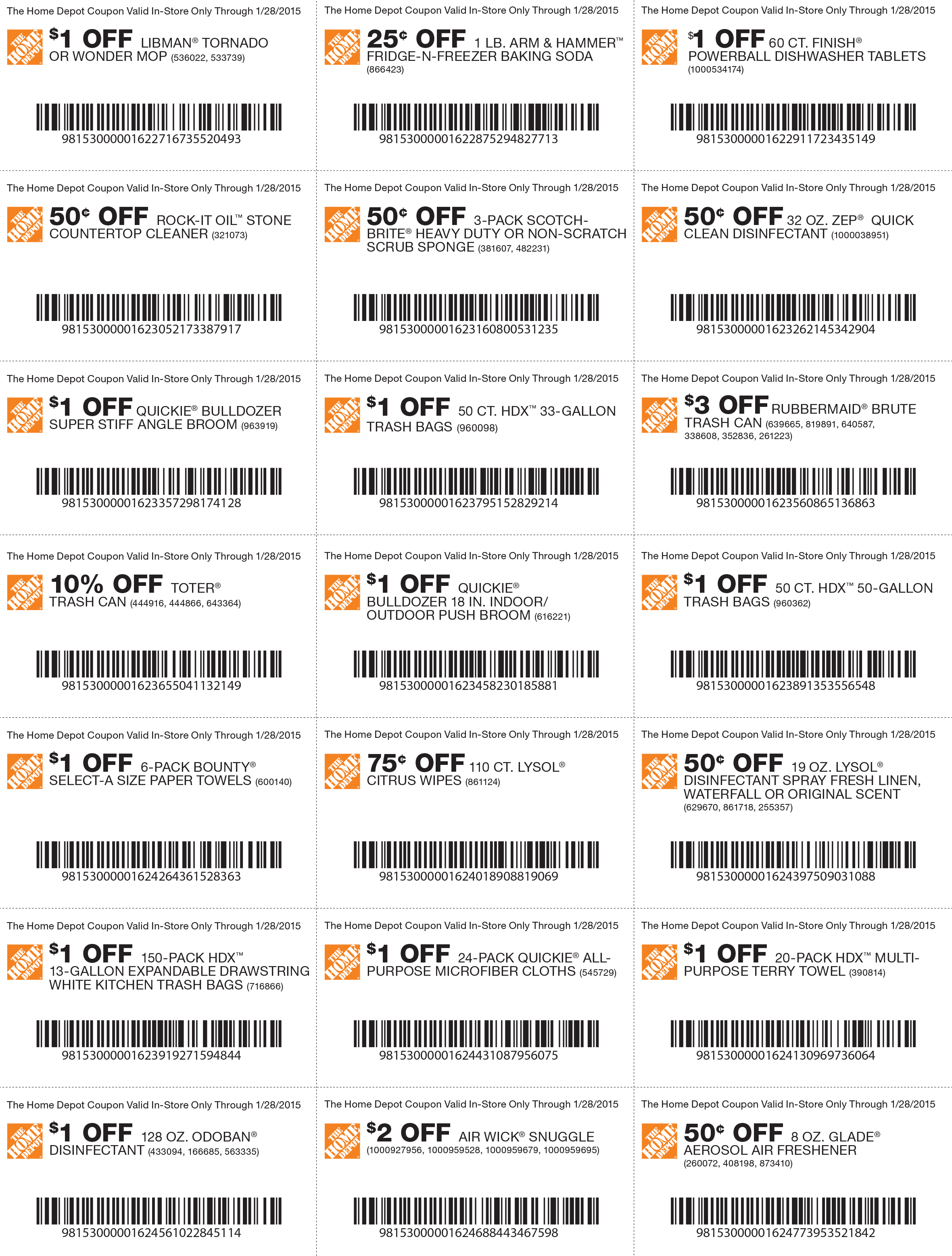 home depot coupons