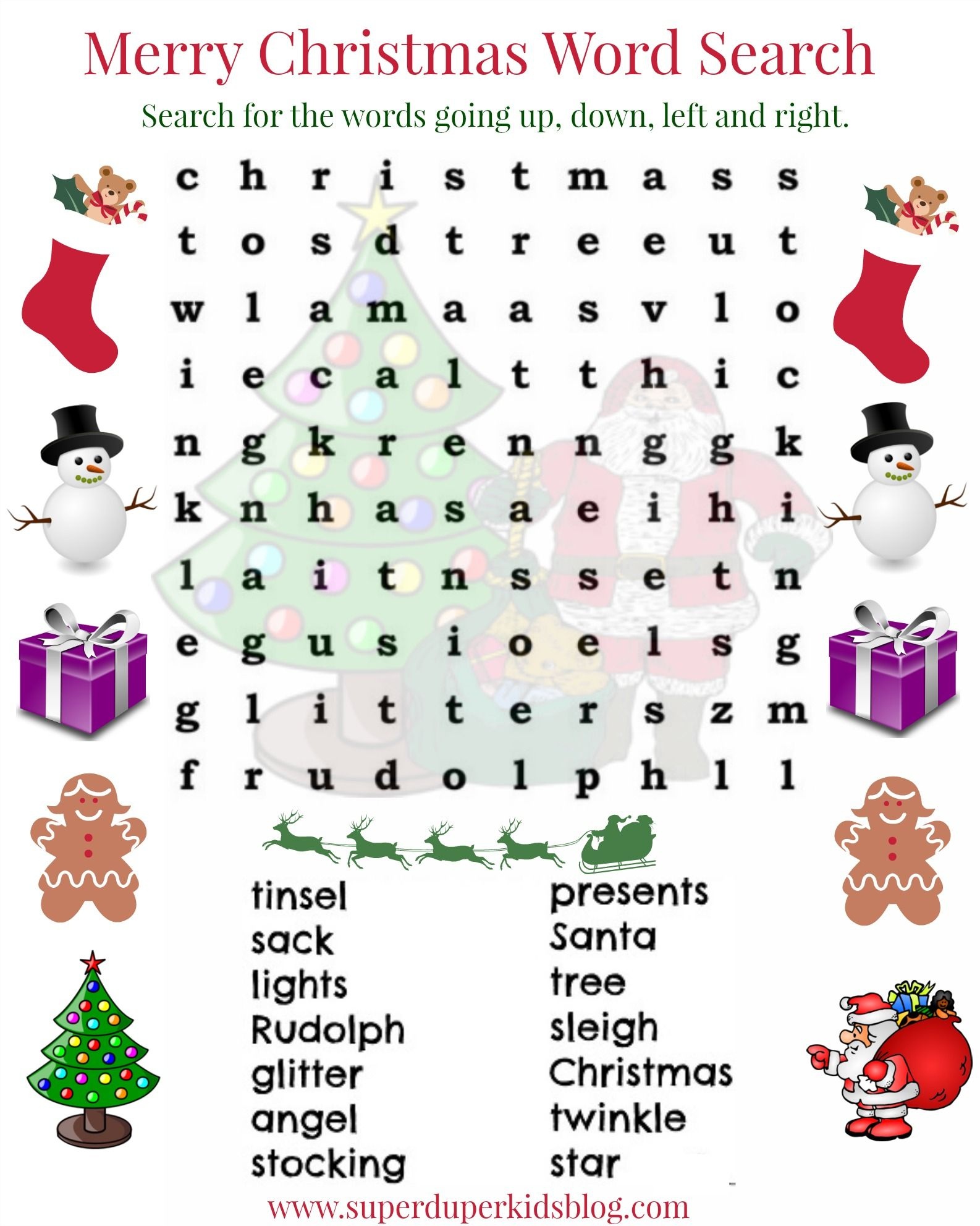 Pinsuperduperkidsblog On Free Printables | Christmas Word Search - Free Printable Christmas Word Search