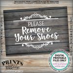 Please Remove Your Shoes Sign, Take Off Your Shoes Sign, Mudroom   Free Printable Remove Your Shoes Sign