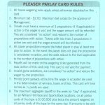 Pleaser Bets In The Nfl   Free Printable Parlay Cards