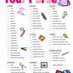 Popular Wedding Shower Games For Free | Business Ideas | Bridal   Free Printable Baby Shower Game What's In Your Purse
