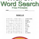 Preschool March Word Search ~ Free Printable | Free Printables   Free Printable March Activities