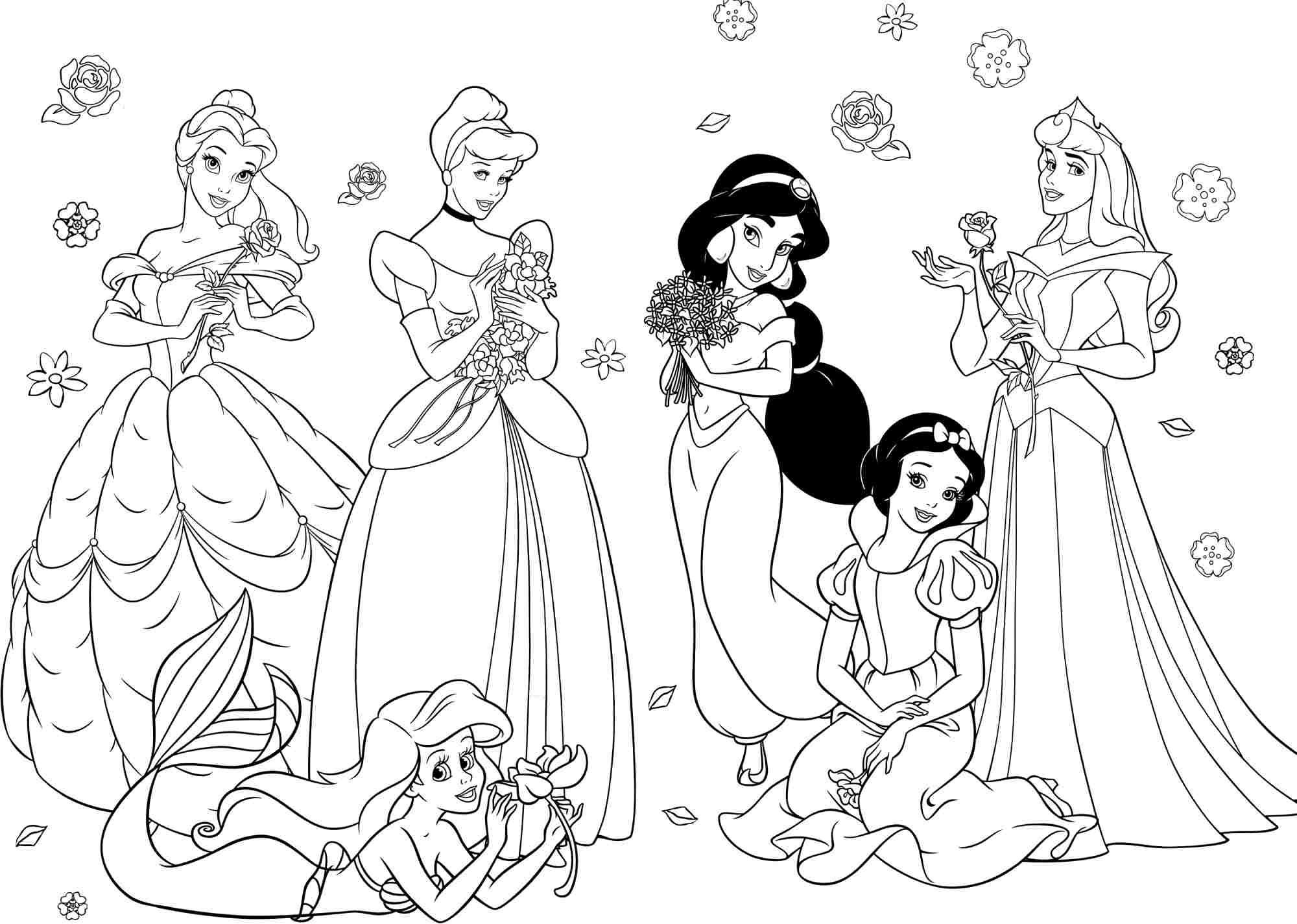 Princess Coloring Pages For Girls - Free Large Images | Crafting - Free Printable Princess Coloring Pages