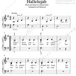 Print And Download. Hallelujah Easy Piano Music. Leonard Cohen   Hallelujah Piano Sheet Music Free Printable
