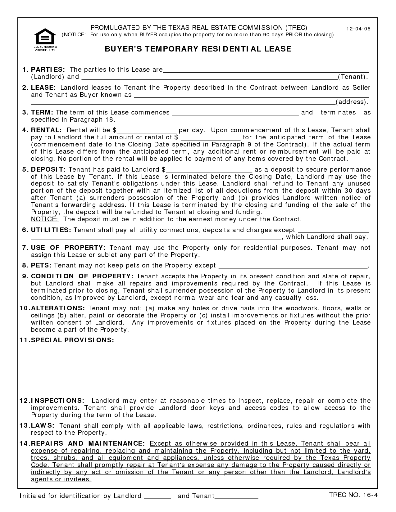 Free Printable Lease Agreement Texas Free Printable