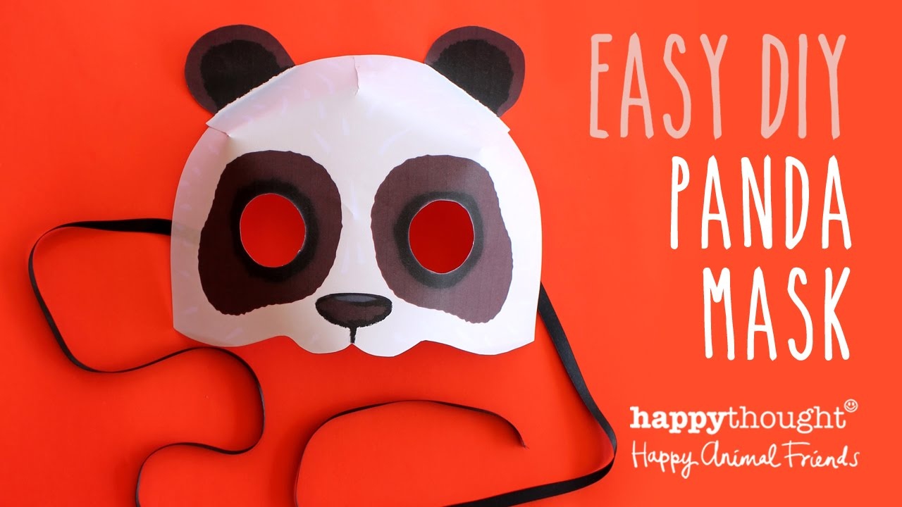 Print Paper Panda Mask. Animal Mask + Diy Homemade Costume Ideas! - Free Printable Paper Masks
