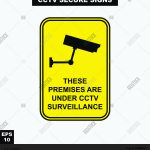 Print Vector & Photo (Free Trial) | Bigstock   Printable Video Surveillance Signs Free
