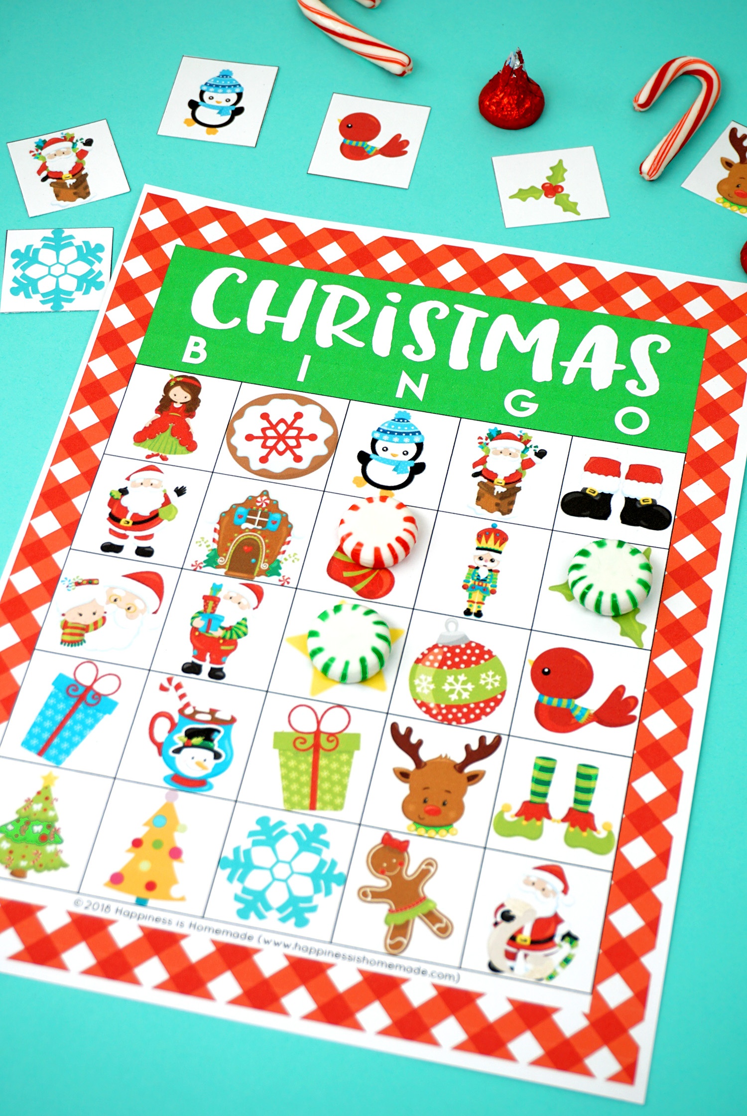 Printable Christmas Bingo Game - Happiness Is Homemade - Free Printable Christmas Bingo Cards