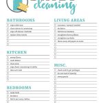 Printable Cleaning Checklists For Daily, Weekly And Monthly Cleaning   Free Printable Housework Checklist