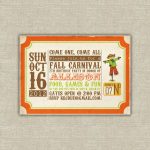Printable Digital File Harvest Party Invitations, Scarecrow, Pumpkin   Free Printable Fall Festival Invitations