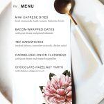 Printable Dinner Party Menu Template | Party Planning | Wedding Menu   Free Printable Dinner Party Menu Template