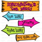 Printable Diy Madhatter's Tea Party Sign And Arrows | Birthday Party   Alice In Wonderland Signs Free Printable