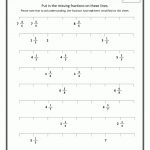 Printable Fraction Worksheets Fraction Number Lines 4 | Homeschool   Free Printable Fraction Worksheets Ks2