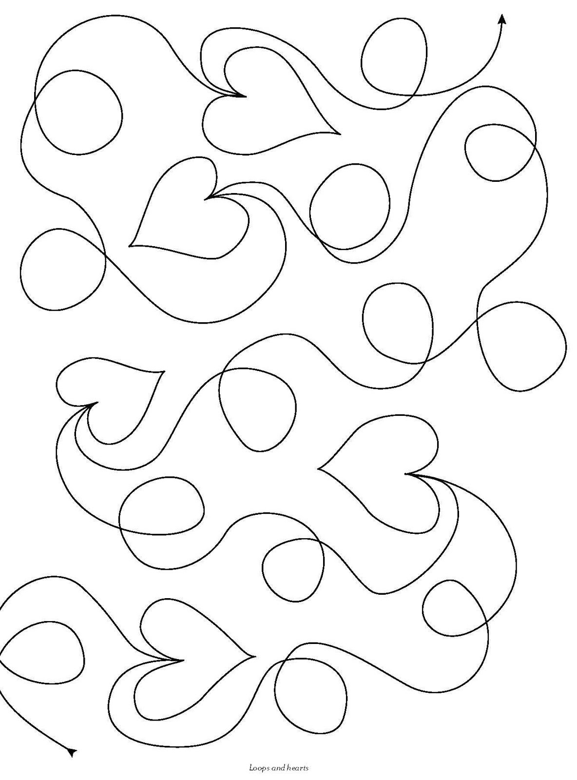 Printable Continuous Line Quilting Patterns Easy Free Motion Printable Free Motion Quilting