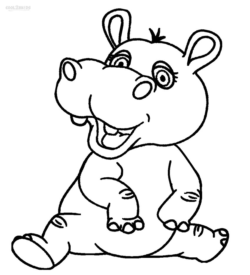 Printable Hippo Coloring Pages For Kids | Cool2Bkids - Free Printable Hippo Coloring Pages