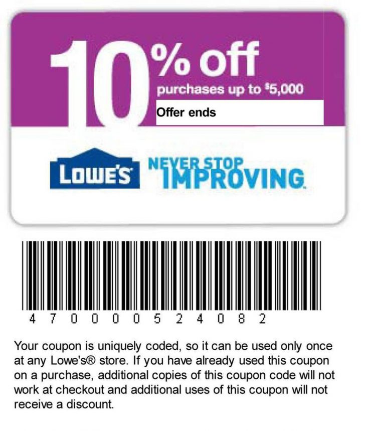 Free Printable Lowes Coupon 2014